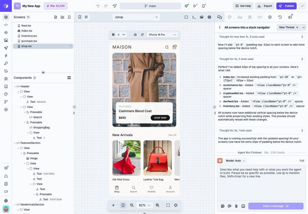 Code editor in Draftbit